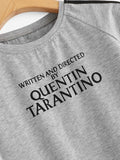 Written and directed by Quentin Tarantino crop tshirt top