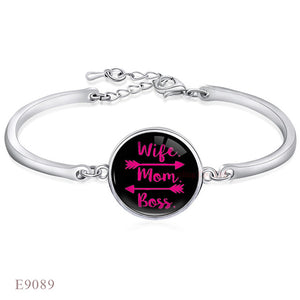 Wife Mom Boss Charm Adjustable Bracelet Gift for her