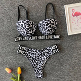 Love letter 2 piece cutout bikini swimsuit