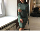 Knitted bodycon sweater dress