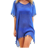 Ladies tassel detail coverup dress