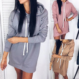 Ladies oversize hoodie mini dress