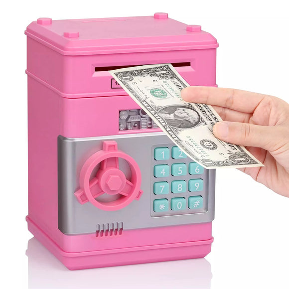 At home Electronic Piggy Bank ATM Money Box Cash Coins Saving Box Bank Cash Safe Storage