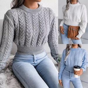 Ladies Comfy warm cable pullover sweater