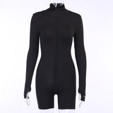 Ladies letter lucky cutout biker Bodycon bodysuit