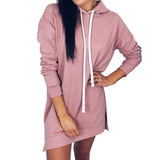 Ladies oversize hoodie mini dress