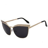 Diamond rhinestone cat eye sunglasses