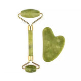 Jade roller and gua sha facial massager set