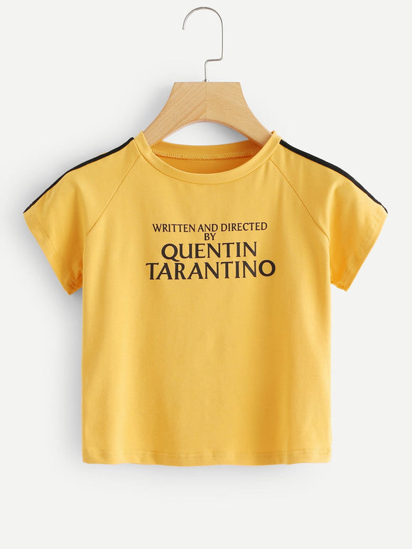 Written and directed by Quentin Tarantino crop top shirt