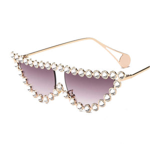 Retro babe Rhinestone cateye sunglasses