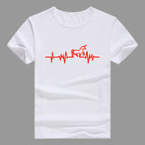 Heart rate horse harajuku retro printed tshirt