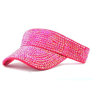 Bedazzled Rhinestone bling sun visor hat