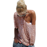 Sequined loose fit blouse