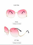 "diva" Retro large frame clear sunglasses