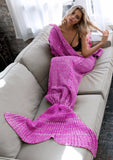 Mermaid tail style knitted comfy blanket
