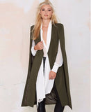 Chic open front cape cardigan jacket