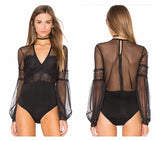 "Just Right" lace detail sheer bodysuit