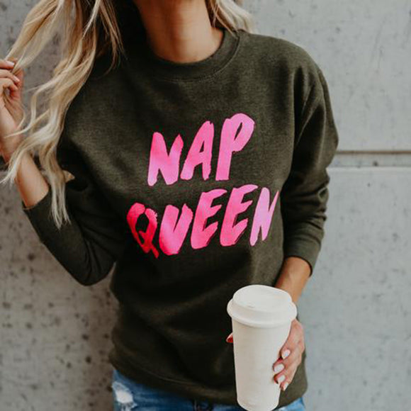 Nap Queen pullover sweatshirt