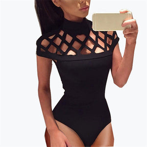 "Sasha" cutout caged bodysuit