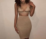 "Stay strapped" 2 piece bodycon set