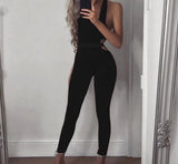 "Main attraction" cutout bodycon jumpsuit