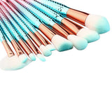 Iconic Beauty 10pcs 3D mermaid makeup brushes set