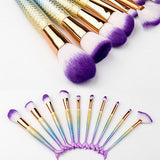 Iconic Beauty 12pcs 3D Mermaid Makeup Brushes Set
