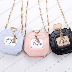 3D perfume detail chain handbag