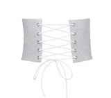 Glitter lace up corset belt