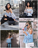"Missy" off the shoulder casual loose blouse