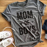 Ladies trendy funny moms text print loose fit tshirt