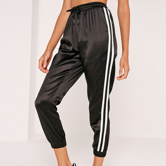 Side stripe casual jogger pants