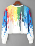 3D paint colorblast design pullover fashion sweater