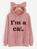I'm a cat 3D ears hoodie sweatshirt