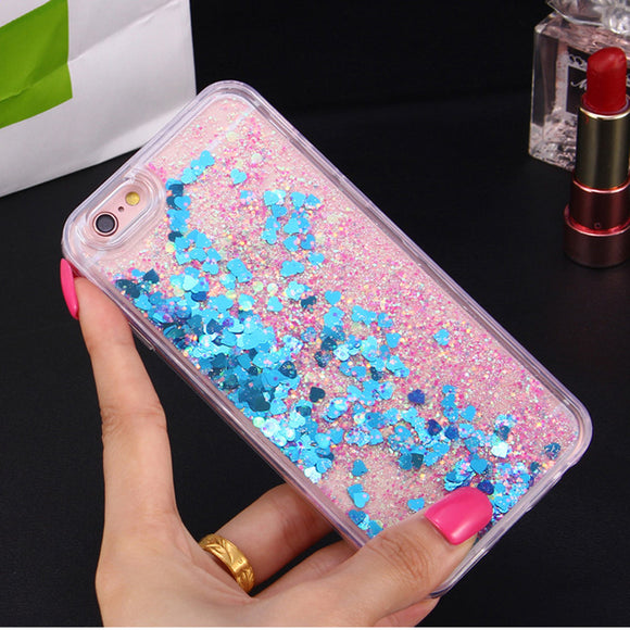 Glitter floating liquid iPhone phone case