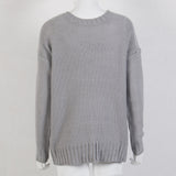 Lace up back knitted sweater top