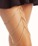 Glitz rhinestone leg harness jewelry