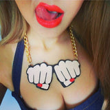 "Gonna knock them out" 3D necklace