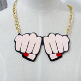 "Gonna knock them out" 3D necklace