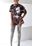 Tupac  (2pac) distressed retro tshirt