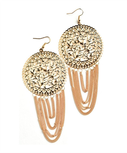 Chain loop fashion earrings