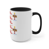 Santa clause and north pole Two-Tone Coffee Mugs, 15oz