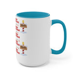 Santa clause and north pole Two-Tone Coffee Mugs, 15oz