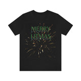 Merry litmas tee, christmas t-shirt, clothing, men tee, women tee, funny, cute, winter  Unisex Jersey Short Sleeve Tee