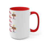 Santa clause and north pole Two-Tone Coffee Mugs, 15oz