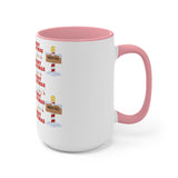 Santa clause and north pole Two-Tone Coffee Mugs, 15oz