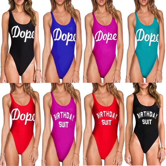 Dope/ birthday suit collection one piece bikini monokini swimwear