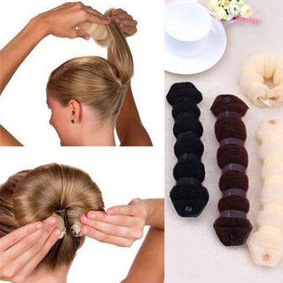 1Pcs Women Hair Styling DIY Magic Sponge Bun Donut Maker - Iconic Trendz Boutique
