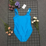 JAMAICA letter one piece Monokini swimsuit