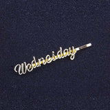 Glam luxury rhinestone hair clips diamond letter word hairpins